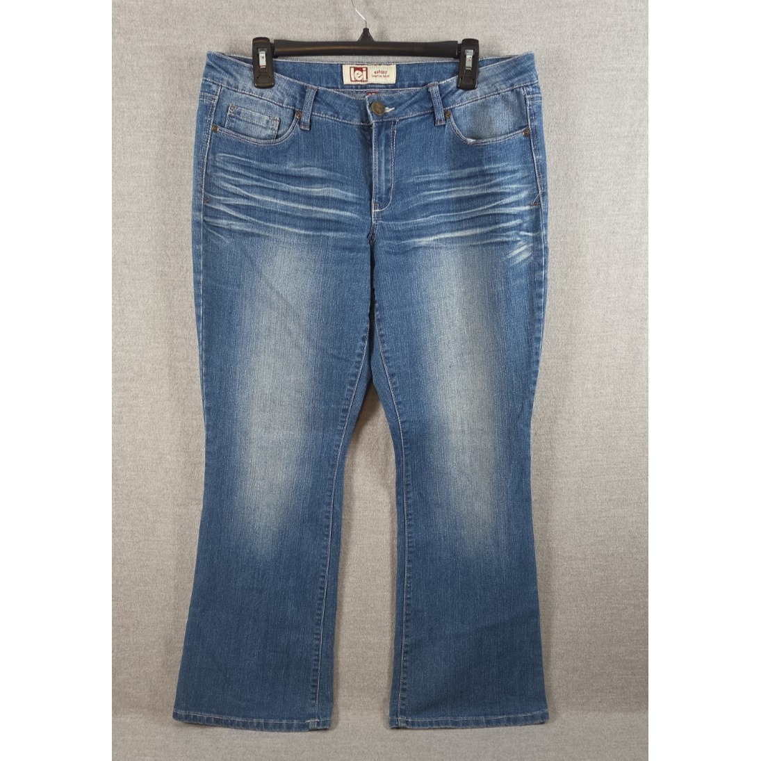 Lei Ashley Lowrise Bootcut Jeans Junior 13 Flare Denim Pocket Embroidery Stretch Lei Ashley Lowrise Bootcut Jeans Junior 13 Flare Denim Pocket Embroidery Stretch